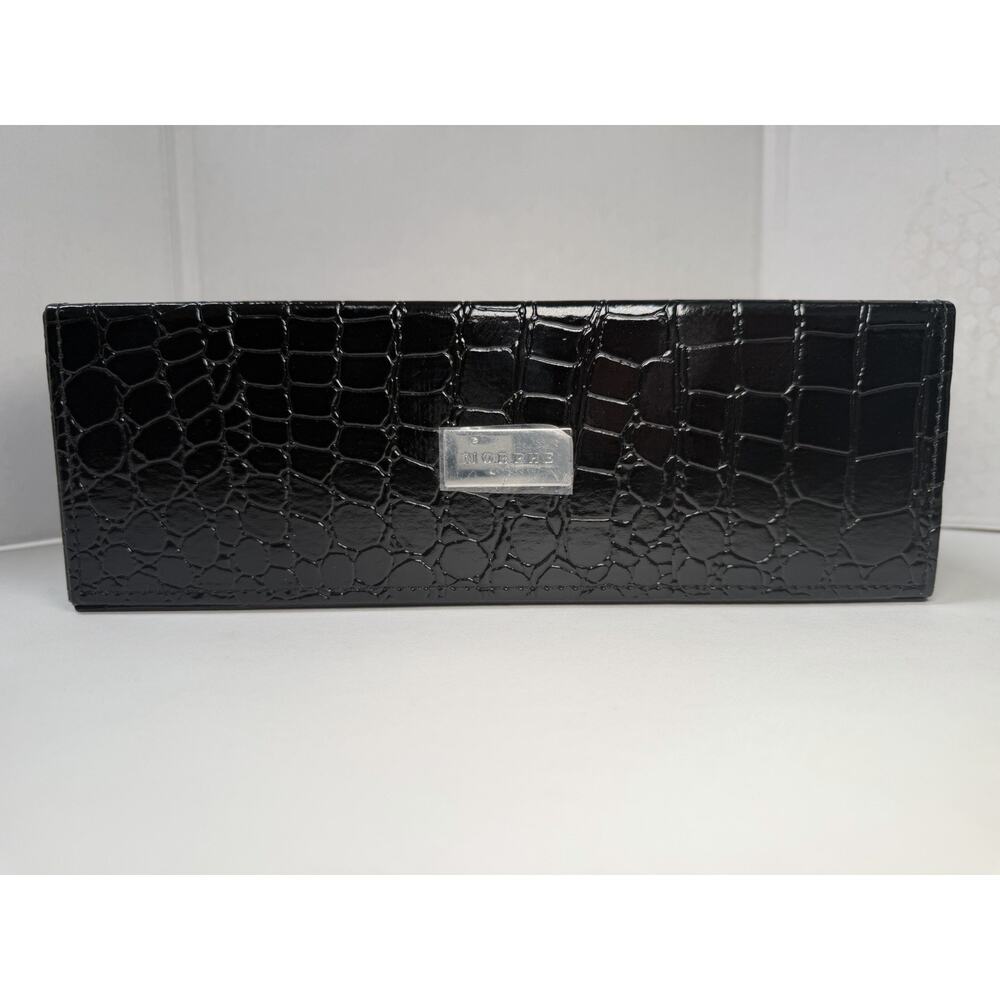 MORPHE BRUSHES Black Faux Leather Alligator Pattern Make-up Brush Case